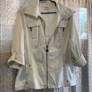 Canvas style White Utility Jacket